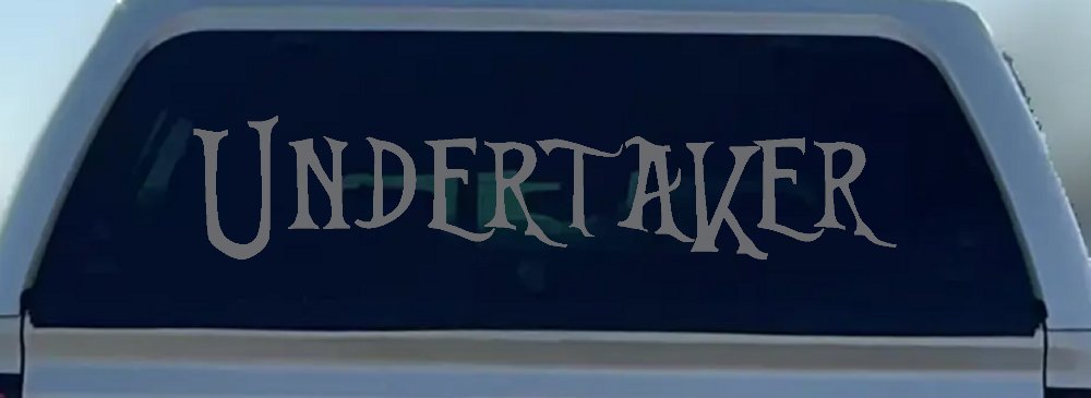 Undertaker Car or Truck Window Decal Sticker (Silver)