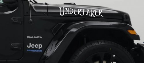 Undertaker Car or Truck Window Decal Sticker (White)