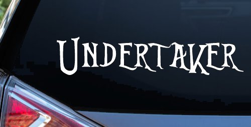 Undertaker Car or Truck Window Vinyl Decal Sticker (White)