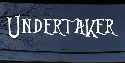 Undertaker Car or Truck Window Vinyl Decal Sticker (White)