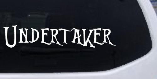 Undertaker Car or Truck Window Decal Sticker (White)