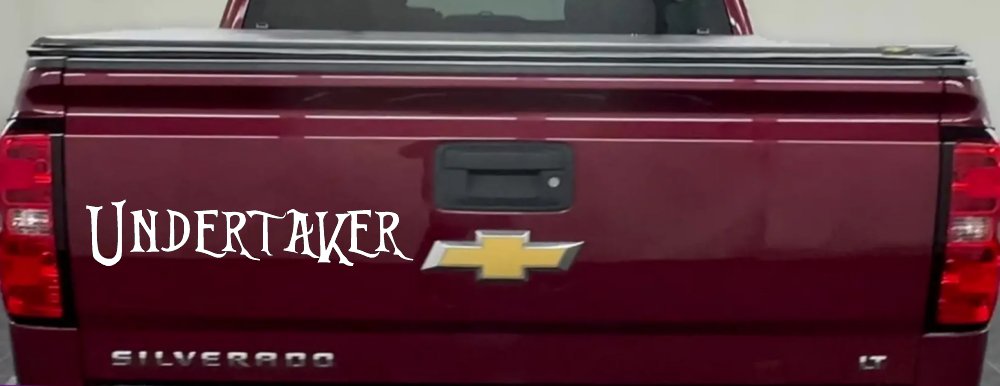 Undertaker Car or Truck Window Decal Sticker (White)