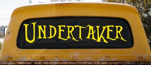 Undertaker Car or Truck Window Decal Sticker