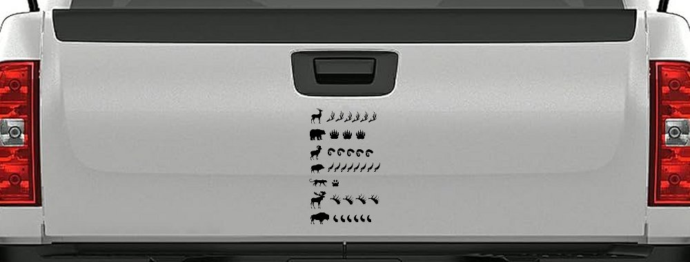 Hunting Big Game Keeping Count Car or Truck Window Vinyl Decal Sticker (Black)