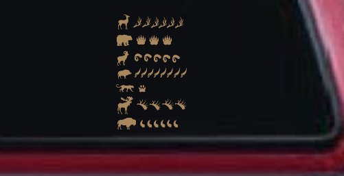 Hunting Big Game Keeping Count Car or Truck Window Decal Sticker