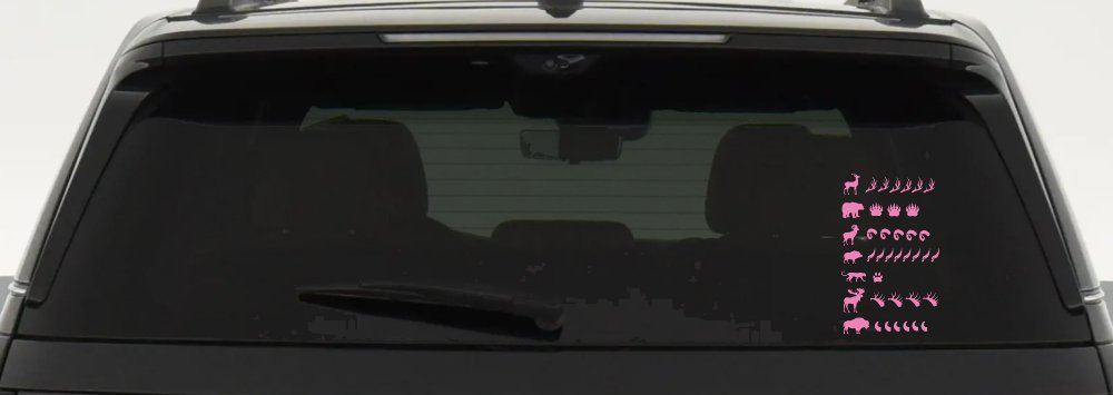 Hunting Big Game Keeping Count Car or Truck Window Decal Sticker