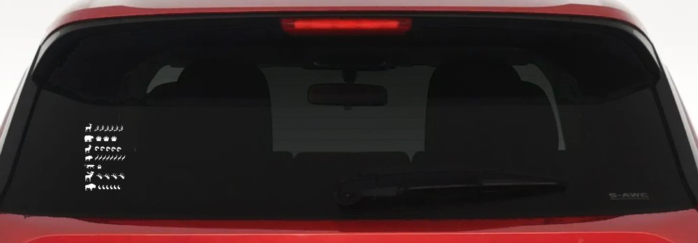 Hunting Big Game Keeping Count Car or Truck Window Decal Sticker