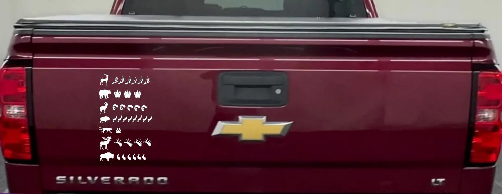 Hunting Big Game Keeping Count Car or Truck Window Decal Sticker