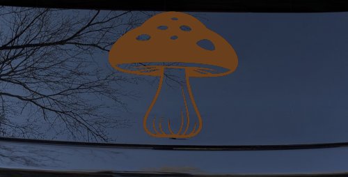 Mushroom Car or Truck Window Vinyl Decal Sticker (Copper)