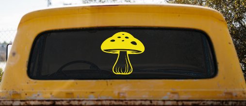 Mushroom Car or Truck Window Decal Sticker
