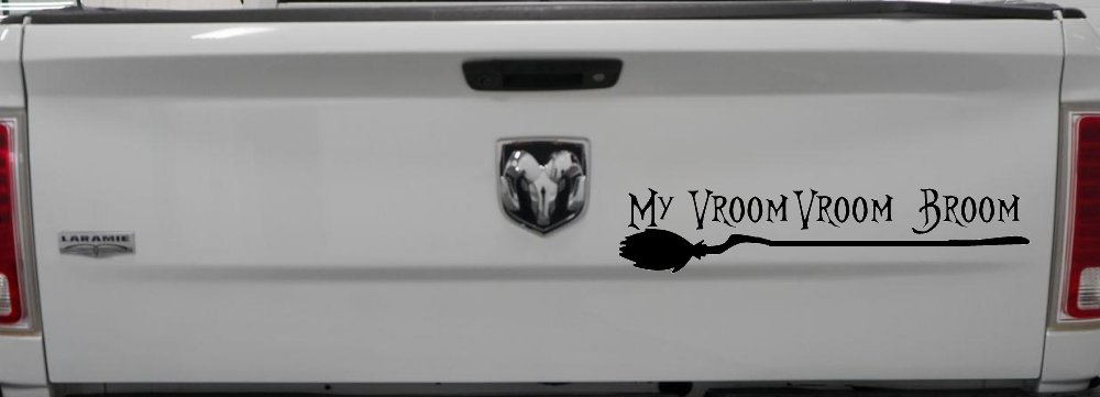 My Vroom Vroom Broom Car or Truck Window Decal Sticker