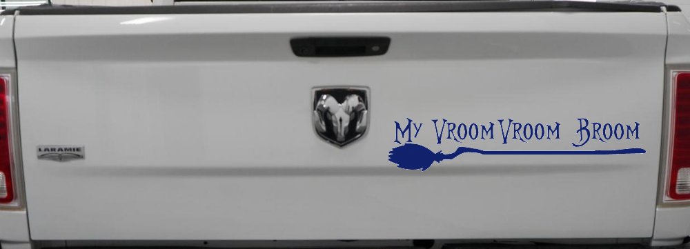 My Vroom Vroom Broom Car or Truck Window Decal Sticker
