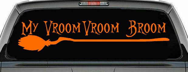 My Vroom Vroom Broom Car or Truck Window Decal Sticker