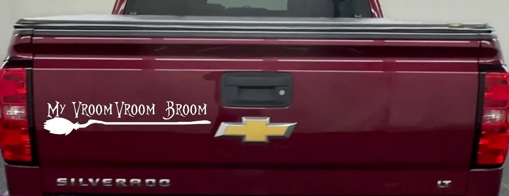 My Vroom Vroom Broom Car or Truck Window Decal Sticker