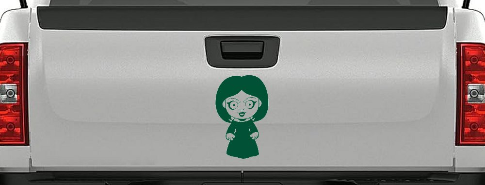 Tiffany Bride of Chucky Horror Kid Gothic Halloween Car or Truck Window Decal Sticker (Dark Green)