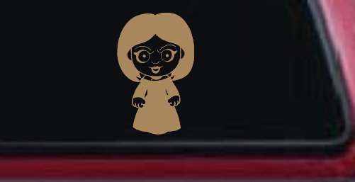 Tiffany Bride of Chucky Horror Kid Gothic Halloween Car or Truck Window Vinyl Decal Sticker (Light Brown)