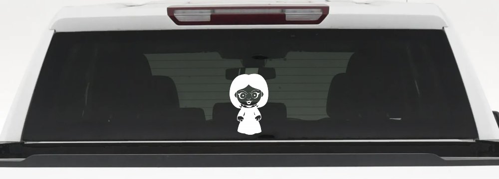 Tiffany Bride of Chucky Horror Kid Gothic Halloween Car or Truck Window Decal Sticker (White)