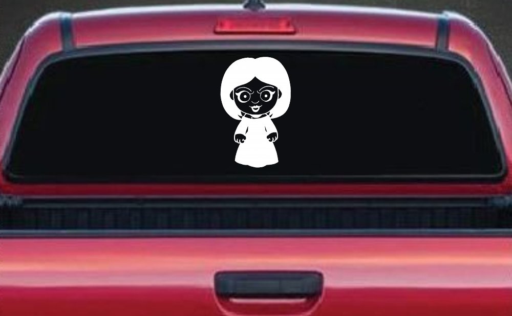 Tiffany Bride of Chucky Horror Kid Gothic Halloween Car or Truck Window Decal Sticker (White)