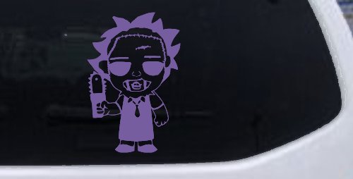 Leatherface Horror Kid Gothic Halloween Car or Truck Window Vinyl Decal Sticker (Purple)