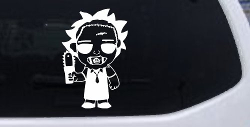 Leatherface Horror Kid Gothic Halloween Car or Truck Window Vinyl Decal Sticker (White)