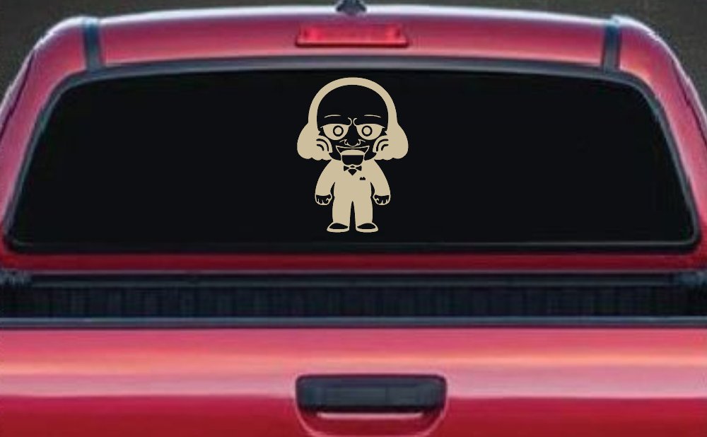 Jigsaw Horror Kid Gothic Halloween Car or Truck Window Decal Sticker
