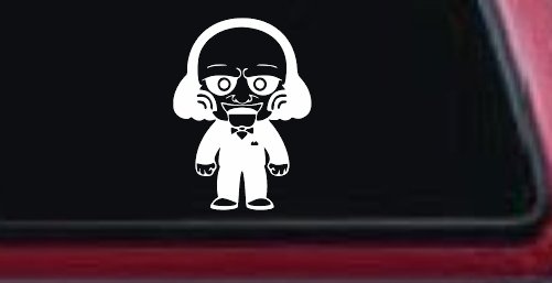 Jigsaw Horror Kid Gothic Halloween Car or Truck Window Vinyl Decal Sticker (White)