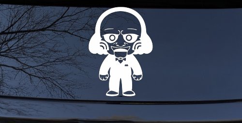 Jigsaw Horror Kid Gothic Halloween Car or Truck Window Decal Sticker (White)