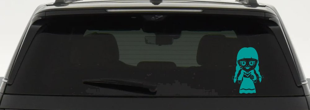 Annabelle Horror Kid Gothic Halloween Car or Truck Window Decal Sticker