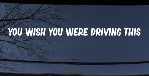 You Wish You Were Driving This Funny Car or Truck Window Decal Sticker