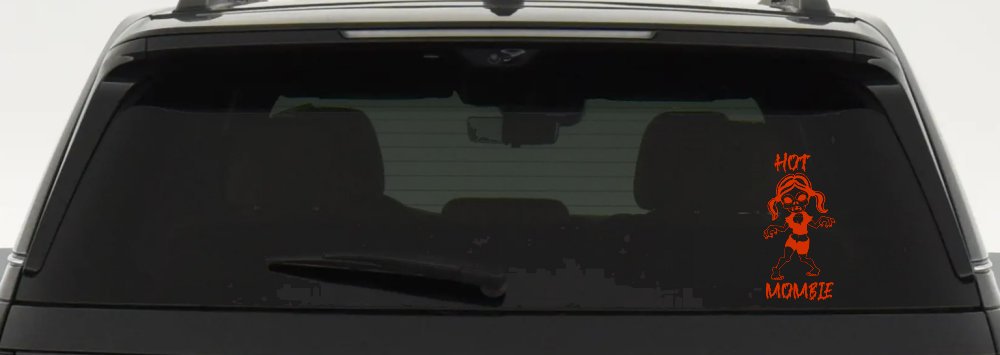Hot Mombie Zombie Mom Girlie Car or Truck Window Decal Sticker