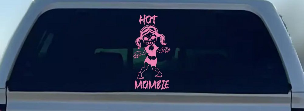 Hot Mombie Zombie Mom Girlie Car or Truck Window Decal Sticker