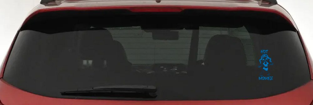 Hot Mombie Zombie Mom Girlie Car or Truck Window Vinyl Decal Sticker (Sky Blue)