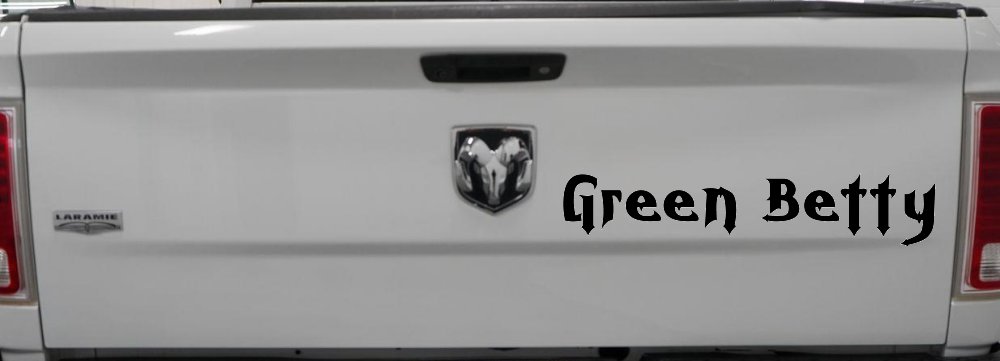 Green Betty Car or Truck Window Decal Sticker