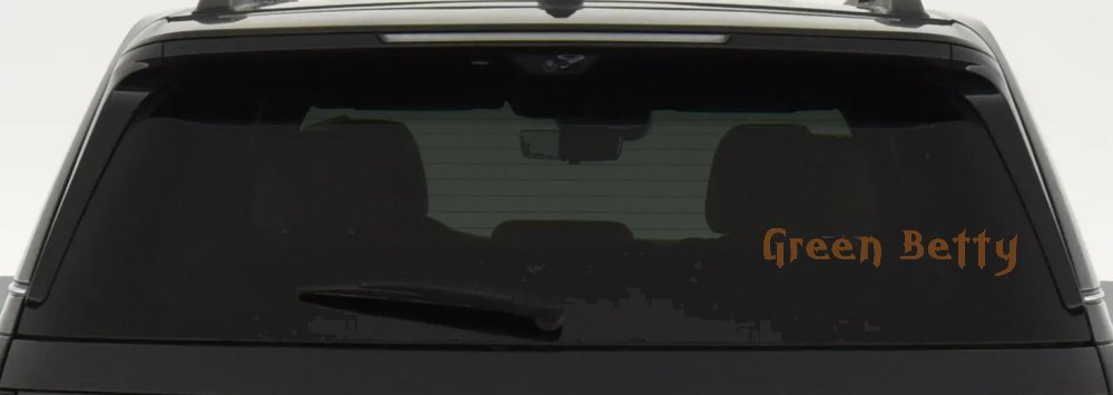 Green Betty Car or Truck Window Decal Sticker (Copper)