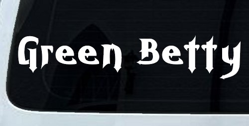 Green Betty Car or Truck Window Decal Sticker (White)