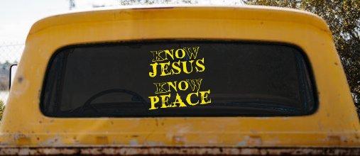 Know Jesus Know Peace No Jesus No peace Christian Car or Truck Window Decal Sticker