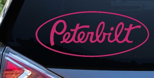 Peterbilt Car or Truck Window Decal Sticker (Hot Pink)
