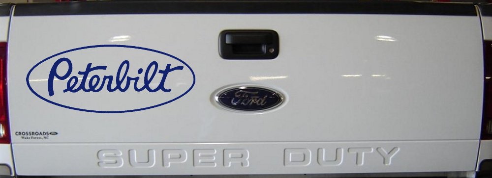 Peterbilt Car or Truck Window Decal Sticker (Navy)