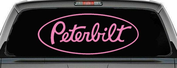 Peterbilt Car or Truck Window Decal Sticker (Pink)