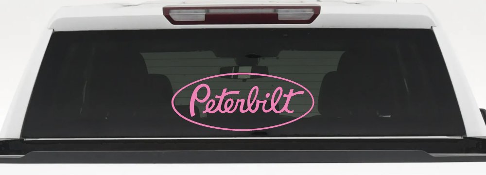 Peterbilt Car or Truck Window Decal Sticker (Pink)