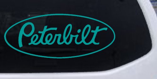 Peterbilt Car or Truck Window Decal Sticker (Turquoise)