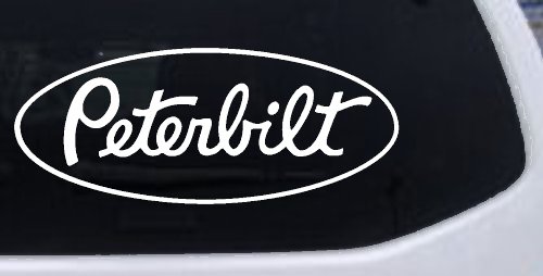 Peterbilt Car or Truck Window Decal Sticker (White)