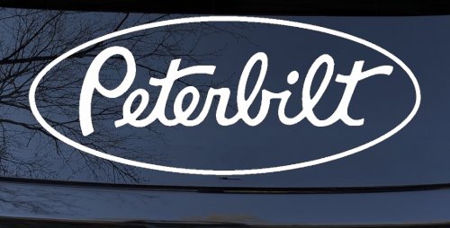 Peterbilt Car or Truck Window Decal Sticker (White)