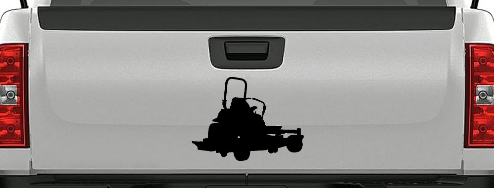 Zero Turn Lawn Mower Car or Truck Window Decal Sticker (Black)
