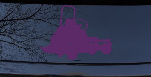Zero Turn Lawn Mower Car or Truck Window Decal Sticker (Violet)