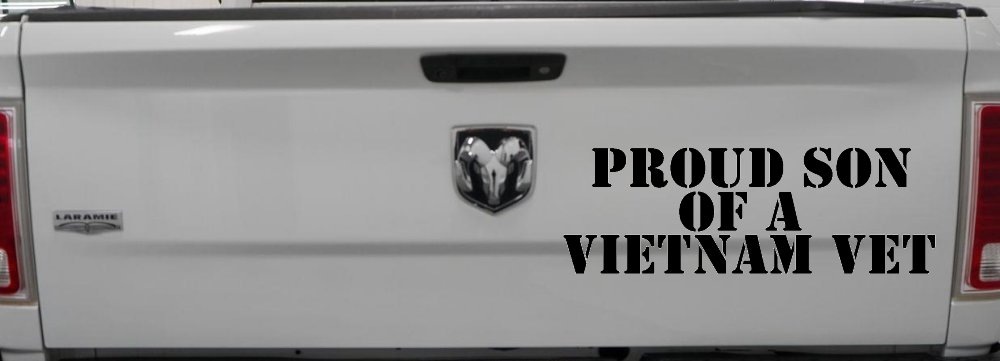 Proud Son Of A Vietnam Vet Car or Truck Window Decal Sticker