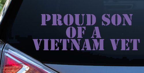 Proud Son Of A Vietnam Vet Car or Truck Window Vinyl Decal Sticker (Purple)