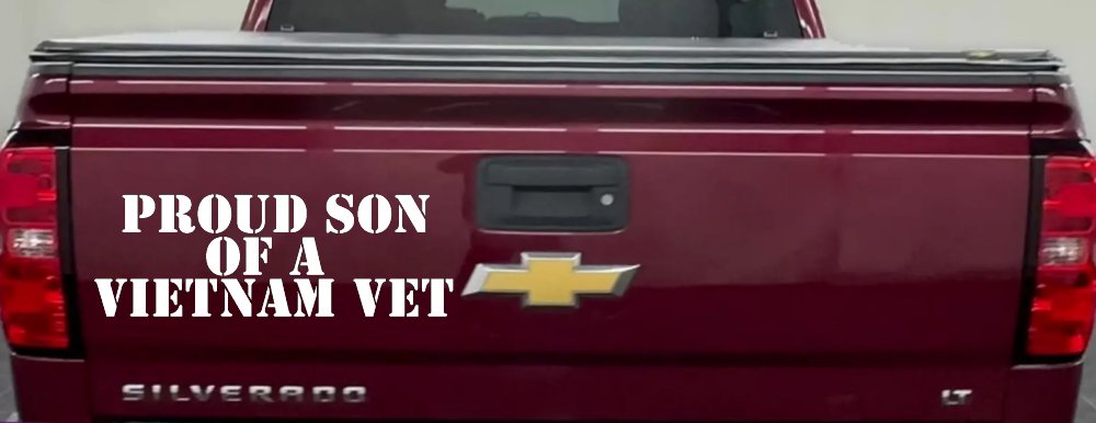 Proud Son Of A Vietnam Vet Car or Truck Window Decal Sticker