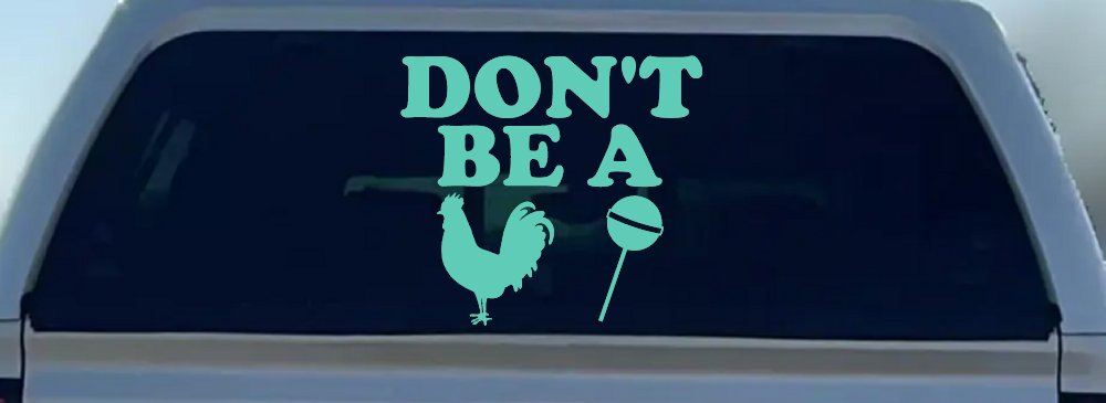 Don't Be A Cock Sucker Car or Truck Window Decal Sticker