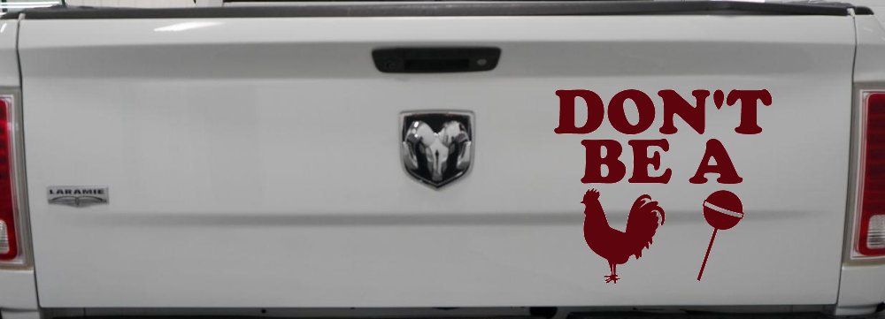 Don't Be A Cock Sucker Car or Truck Window Decal Sticker
